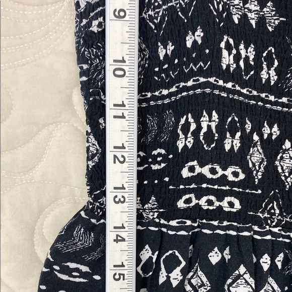 Reitmans Shirred Top Maxi Dress Size 9 Black and White Patterned - Picture 6 of 10